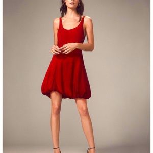 3.1 Phillip Lim - Women's Poppy Bubble-Hem Red Sleeveless Mini Dress NWT